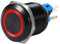 EVGATSAUTO druckschalter Selbstsichernder Schalter,22mm 12V LED Wasserdicht 1NO 1NC Selbstsichernder Verriegelungs-Druckknopfschalter Rot, Grün, Blau, Weiß (optional)(rot)