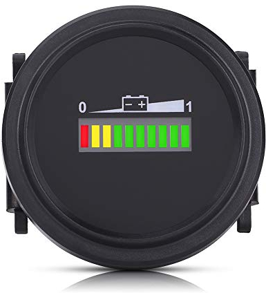 Batterieanzeige 12V, Batteriemessgerät 12V/24V/36V/48V/72V Batteriekapazitätsüberwachung Batterieanzeige für Golfwagen