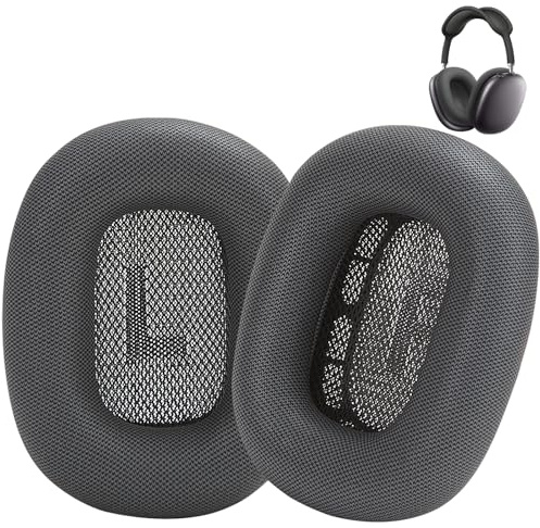 Ohrpolster für AirPods Max Kopfhörer Ohrpolster Ohrpolster Ohrenschützer mit Proteinleder, Memory Foam und Magnet Schwarz