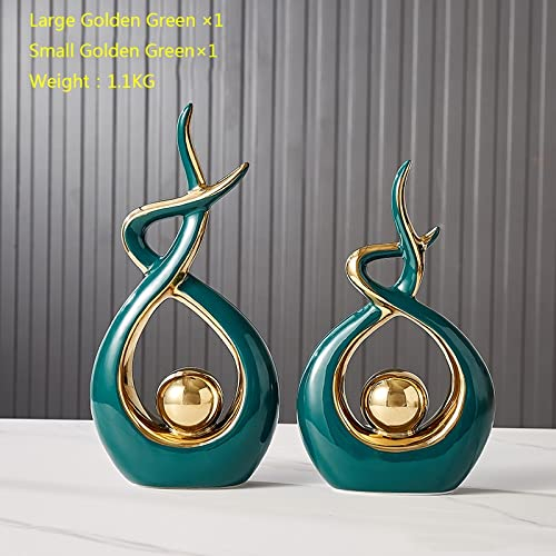 xuejuanshop Feng Shui Ornamente Figuren for Innenraum Wohnzimmer Schreibtisch Keramik Dekoration Zubehör Statue Skulptur (Color : Plum)