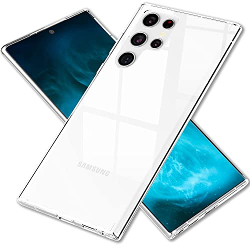 NALIA Transparente Hülle für Samsung Galaxy S22 Ultra - Harte Rückseite | Vergilbungsschutz, UV-stabiler Kunststoff, Überstehende Kante schützt das Display, Tasten mit Staubschutz