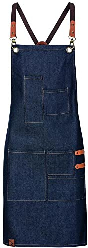 Exner Latzschürze denim, Unisex Fb. navy
