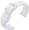 ANNEFIT Bracelet de Remplacement Bande en Silicone Souple Sport, Bracelets Montre à Libération Rapide 20mm (Blanc)