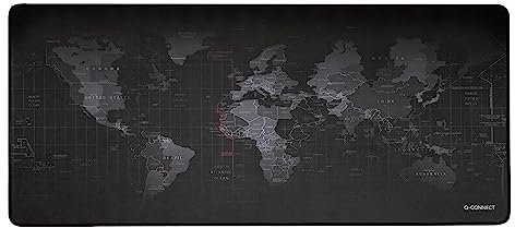Q-Connect Gaming Mouse Mat Large World Map Print 900x400x2.5mm