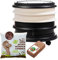 WORMbox | Lombricomposteur 2 Plateaux Ivoire + 250gr de vers de Compost + 1 Bloc Coco | 32 litres | Compostez Vos déchets organiques, Les vers de Terre/lombrics produisent du lombricompost