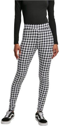 Urban Classics Ladies Soft Blackhoundstooth Legging Frauen Leggings schwarz/weiß 3XL