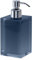 GEDY | Auckland Distributeur de Savon en résine Transparente, Couleur Bleu pétrole, Dimensions 16,2 x 7 x 7 cm et Poids 0,4 kg