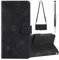 Grandoin Funda con Cuerda para OPPO Find X5 Lite/Reno 7 5G, Carcasa Libro con Tapa de Cuero Piel Magnético Wallet Case Flip Cover con Correa Colgante Ajustable para OPPO Find X5 Lite/Reno 7 5G (Nerón)