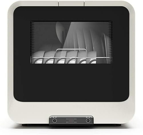 Table Top Dishwasher Compact 6 Place Settings, Touch The Button 360 Degrees and Spray 72 ° High Temperature Sterilization Multifunctional Kitchen Washing for Dishes/Fruits/Vegetables