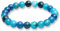 OBCPD Naturstein Buddha Armband Frauen Nachahmung Bernstein Lucky Purple Achat Perle Armbänder & Armreifen für Frauen Männer Hand Schmuck