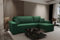 Kaiser Möbel, Ecksofa mit schlaffunktion, mit Bettkasten, Schlafsofa Atos, Designer Sofa, Modern Design Couch, Polsterecke, Freistehend, Polsterung Samt, Grün Rechts