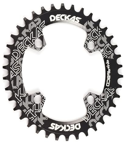 AOROM Kettenblatt 94+96 BCD Fahrrad Kettenblatt Rund/Oval 32T 34T 36T 38T MTB Fahrrad Kettenblatt (Size : 34T, Color : 9496bcd Oval Black)