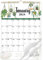Wandkalender 2024 - Wandkalender 2024, 30,5 x 43,2 cm, Januar 2024 bis Dezember 2024, Kalenderplaner 2024 mit Doppeldrahtbindung, Aufhängehaken, Blöcken und Julianischen Daten - Topfpflanzen