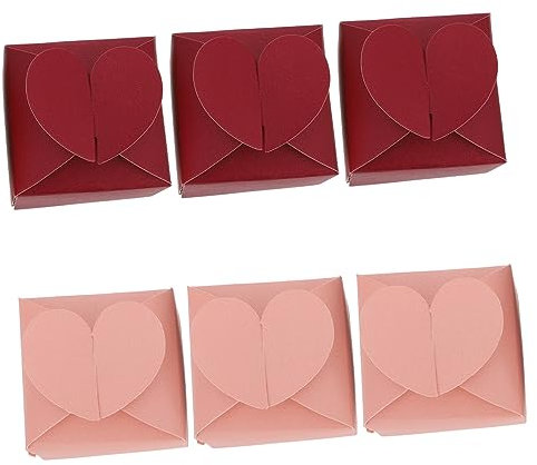 ABOOFAN 50stücke Herzförmige Und Quadratische Hochzeitsgeschenkboxen Papiertütchen Für Kekse Und Bonbons Für Hochzeiten Und Feierlichkeiten