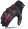 H-Cube Motorcycle Gloves Leather Hard Knuckles Windproof Touchscreen Motorbike Quad Moped ATV Dirt Bike Motocross Men & Women (XL)