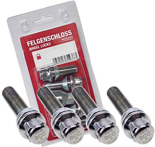 Anti furto bloccaggio serrature bulloni M12x1,5 50mm FBL-5450 compatibile con Mercedes-Benz 190 A-Klasse C-Klasse Coupe C-Klasse Kombi C-Klasse
