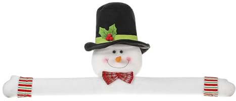 Puntale per albero di Natale in tessuto Puntale per albero di Natale Cartoon braccio lungo Babbo Natale pupazzo di neve riutilizzabile decorazione per albero di Natale decorazione per feste Babbo