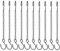 10PCS Adjustable Picture Hanging Wire with Hooks,6.69Inch Hanging Chains with Clip Stainless Steel Wire Rope for Pictures Frame Mirror Lanterns Planter