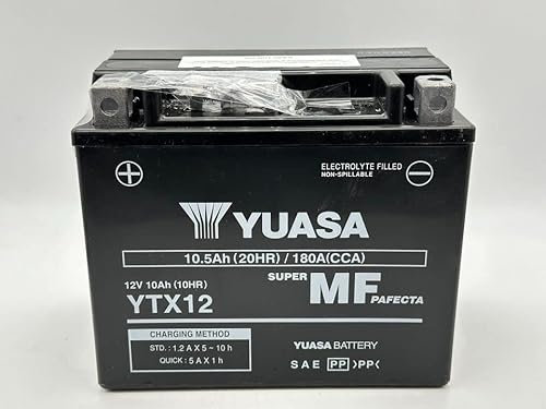 Batterie moto Yuasa YTX12 (AGM SLA WC) pour Suzuki GSF Bandit 1200 1996, 1997, 1998, 1999, 2000, 2001, 2002, 2003, 2004, 2005