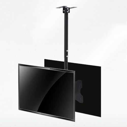 Usknxiu Pull down tv mount Ceiling TV Mount Fits for Most 20-32 Inch 2 Flat/Curved Screen Bracket Holds Two (2) Screen Max VESA 200x200mm,2M
