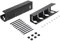 Emuca - Lote de 2 bandejas organizadoras de Cables para Debajo de la Mesa, recogecables para Escritorio, Largo 430 mm, Acero, Pintado Negro