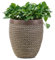 VOSSMOON Plant Pots Outdoor Large Planter for Trees, 28.2cm Round Concrete Plant Pot Indoor Garden Plant Containers with Drainage Holes, Beige