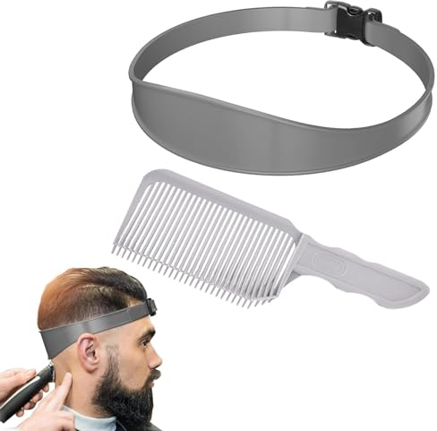 2 Pièces Guide de Coupe de Cheveux, Outil de Coupe de Cheveux, Guide de Rasage pour le Décolleté, Peigne de Positionnement Incurvé, pour les Coupes de Cheveux à la Maison