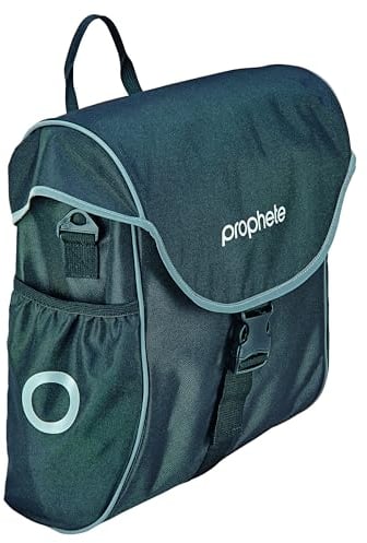 Prophete Fahrradtasche Seitenpacktasche 20L wasserabweisend mit werkzeugfreier Gepäckträgermontage, reflektierende Elemente, robuste und langlebige Materialien, schwarz