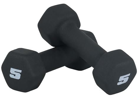 CAP Barbell Neopren Hantel Gewichte 2,3kg Paar Schwarz