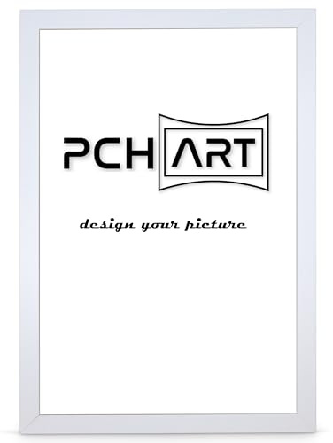 PCH[art] Bilderrahmen New Alaya | Farbe: Weiß | Größe: 40x50 cm | zeitloser und schlichter Rahmen für Poster, Fotos und Portraits