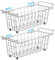 iPEGTOP Expandable Chest Freezer Organizer Bins - 2 Pack Stainless Steel Wire Pantry Bin Baskets Organizer for Deep Upright Freezer Sort Frozen Food Kitchen Organization with Handles