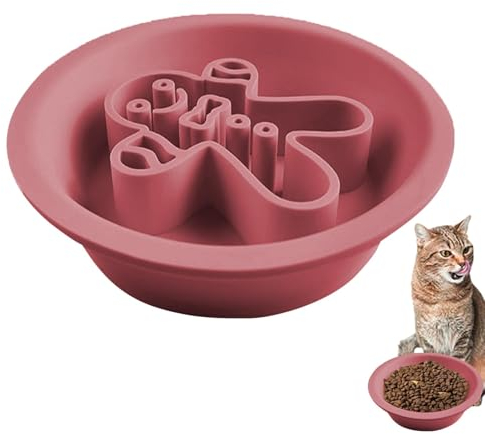 Futternapf für Hunde, weihnachtliches Design, Katzenfutter, doppelseitig, für langsames Füttern
