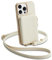 CUSTYPE Für iPhone 16 Pro Max Hülle,Hülle mit Band Hülle aus Mikrofaserleder mit Geldbörse und Kartenfach, Handykette Hülle Für iPhone 16 Pro Max Beige 6,9”