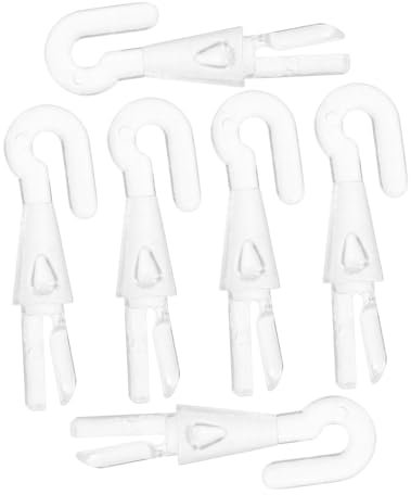 LIFKICH 6pcs Shutter Turn Rod Head Hooks Blind Tilt Wand Tip Wand Tip Hook for Blinds Blind Wand Replacements Door Kit Blind Wand Hook Blind Wand Connector Blind Parts Plastic Transparent