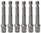 INCAUCA 6 Pack 1/4 Socket Adapter, Drill Bit Adapter, Hex to Square 1/4 Drive Adapter, Impact Driver Socket Adapter, 1/4 Inch Square Socket Adapter Bits for Automotive DIY