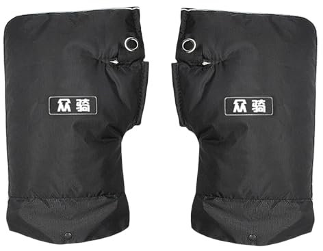 Manchon De Guidon Moto, Universel Gants De Guidon De Moto Hiver, Gants De Guidon Scooter Couverture Guidon Moto Thermique en Cuir PU, Impermeable Coupe-Vent Manchon De Guidon pour Trottinette Vélo