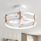 YZBEIMDAI Moderna Ventilador de Techo Silencioso, Reversible Ventilador de Techo con Luz y Mando a Distancia, 6 Velocidade, 3 Colores, para Dormitorio(Blanco,φ40*25cm)