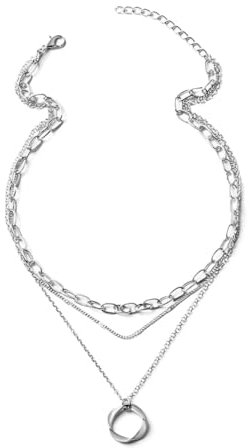 JRYXDS Collana Catena Serpente Oro Collana Spina Pesce Donna Girocollo Acciaio Inossidabile Impilabile Collana Donna Gioielli