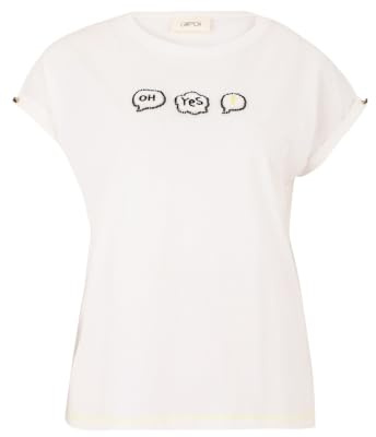 Cartoon Damen Baumwollshirt mit Ärmelaufschlag