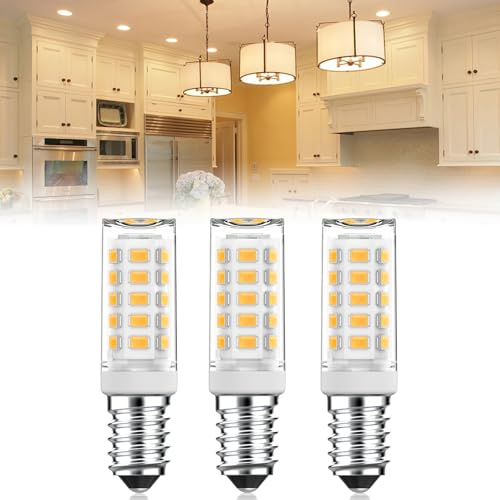 Cxyemt E14 LED Lampen Warmweiß 3000K, 4W Ersatz für 50W 60W Halogenlampen, CRI85, Nicht Dimmbar, AC230V, 550lm, 360° Abstrahlwinkel, Glühbirne E14 LED Birne für Kühlschrank, Dunstabzugshaube, 3er Pack