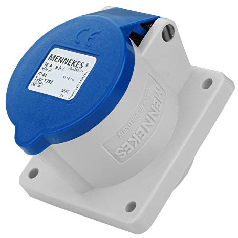 Mennekes 1389 – Grundlage gerade 16 A 4 polig 230 V Farbe