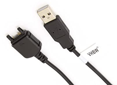 vhbw USB Datenkabel kompatibel mit Sony Ericsson Naite J105i Handy schwarz