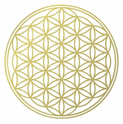 Kiwistar Blume des Lebens - Baum Wandtattoo in 6 Größen - Wandaufkleber Wall Sticker - Dekoration, Küche, Wohnzimmer, Schlafzimmer, Badezimmer (20 x 20 cm, 91_Gold)
