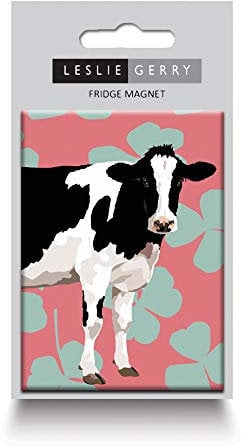 Friesian Cow Fridge Magnet by Leslie Gerry