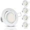 TEVEA PREMIUM LED Einbauleuchte - 230v - Schwenkbare LED Einbaustrahler - helles Licht - Deckenspot - Austauschbar - Ultra Flach - Energieklasse A+ - (5-er set) (Neutralweiss)