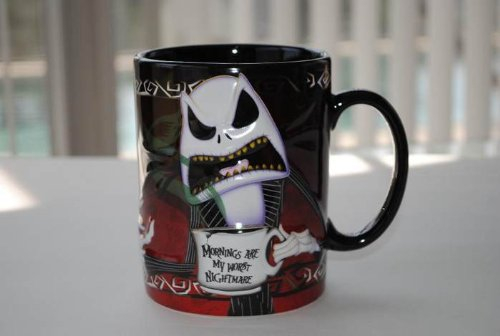 Disney Jack Skellington Morning Nightmare Christmas - Taza (tamaño grande)