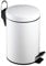 Premier Housewares - Cubo de Basura con Pedal (3 l, 26 cm x 17 cm x 23 cm), Color Blanco