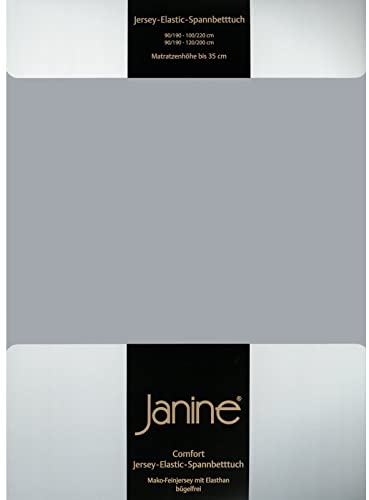 Janine Elastic-Jersey-Spannbetttuch 5002 Fb 28 platin 180x200 - 200x220