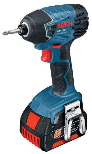 Bosch Professional GDR 18 V-LI Cordless Impact Driver with Two 18 V 4.0 Ah Lithium-Ion Batteries - L-Boxx