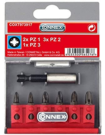 Connex COXT973917 Bit-Satz PZ, Magnethalter, 7-teilig
